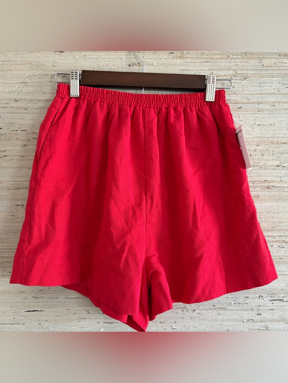 Princess Polly Bright Red Elastic-Waist Shorts